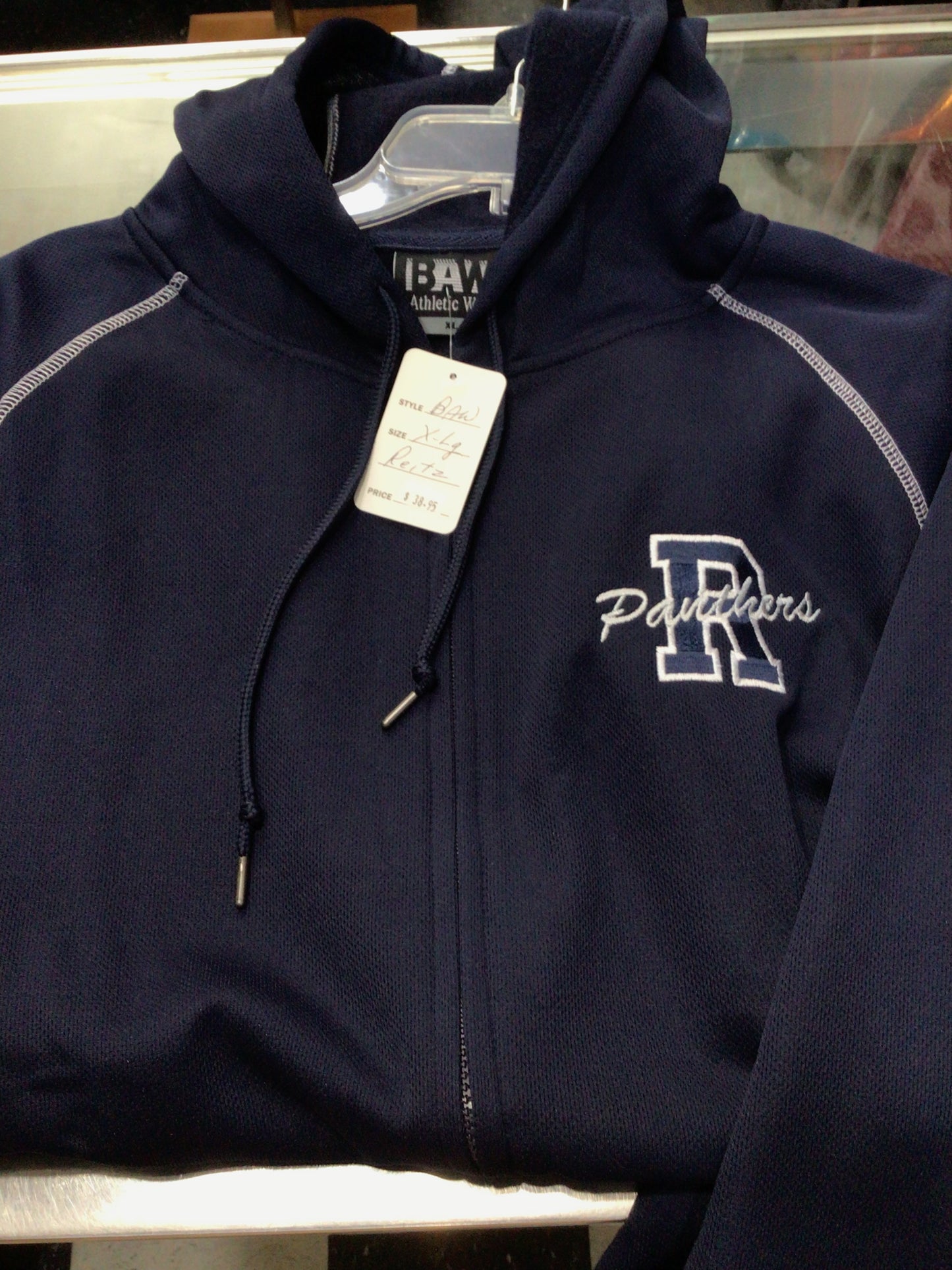Reitz - R Cursive Panthers BAW Full Zip