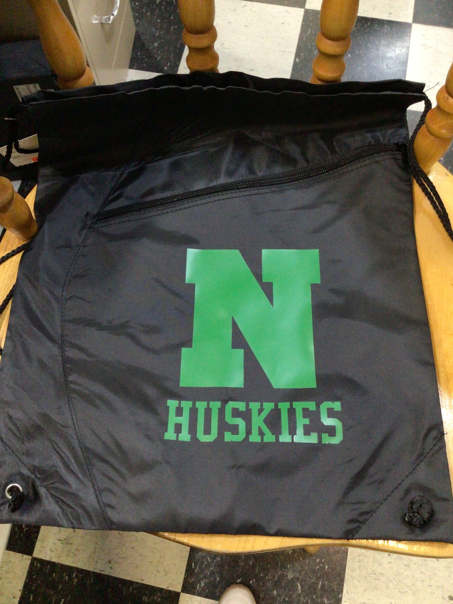 North - N Huskies Draw String Bag