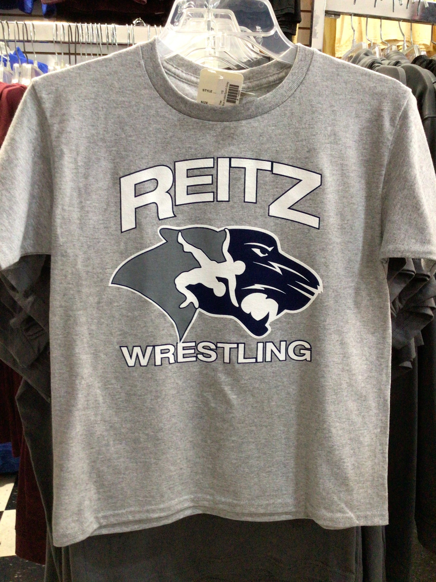 Reitz - Youth Panther Head Wrestling Gildan S/S