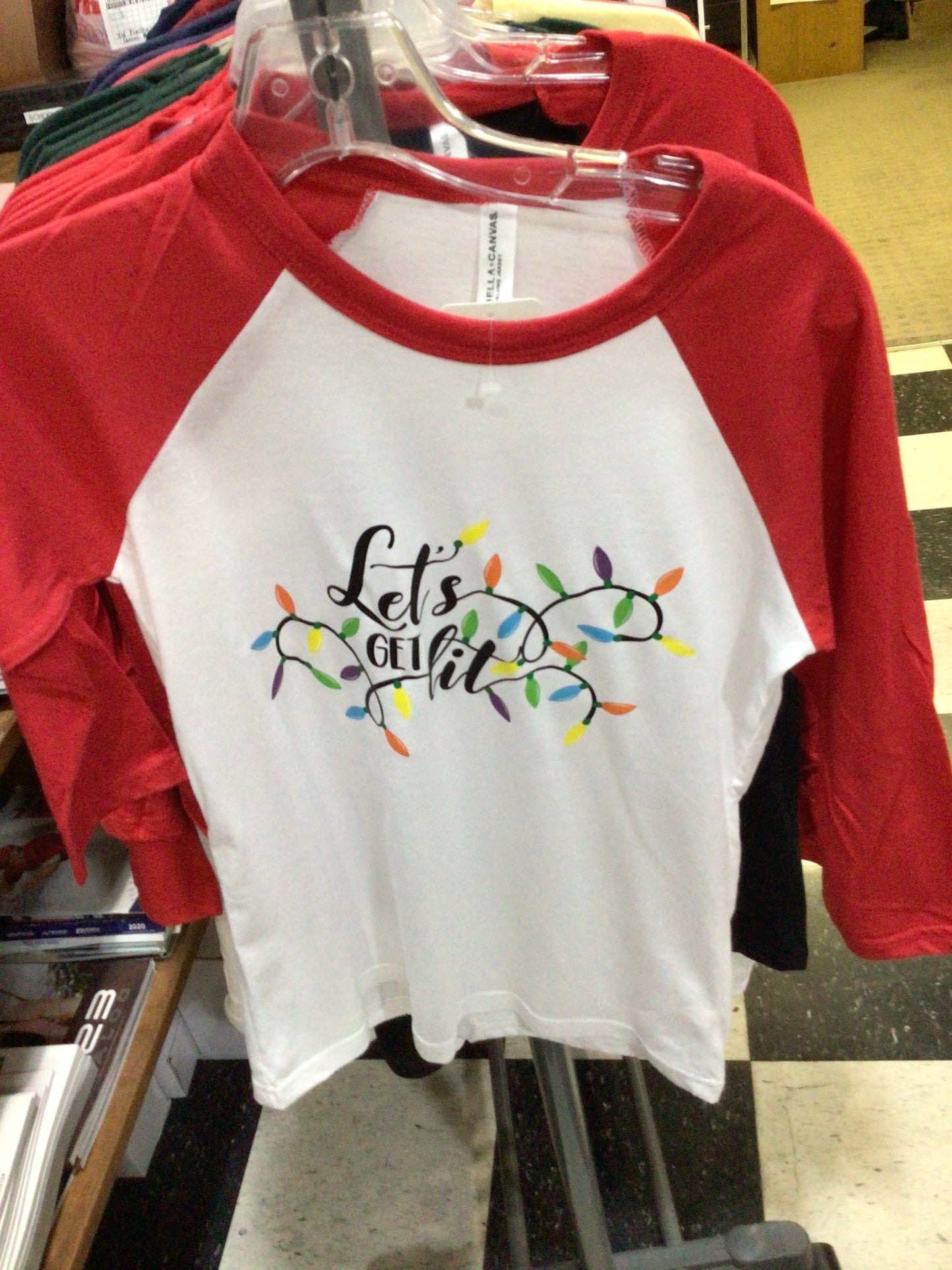 Holiday Baseball Tee - Let’s Get Lit