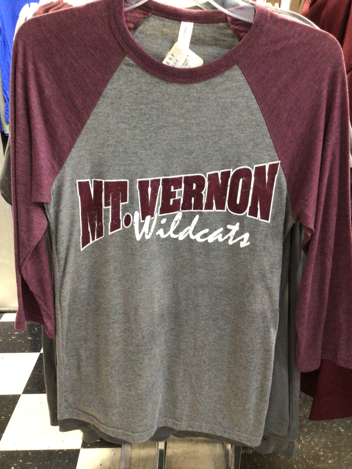MV - Wildcats 3/4 Sleeve Triblend Tee
