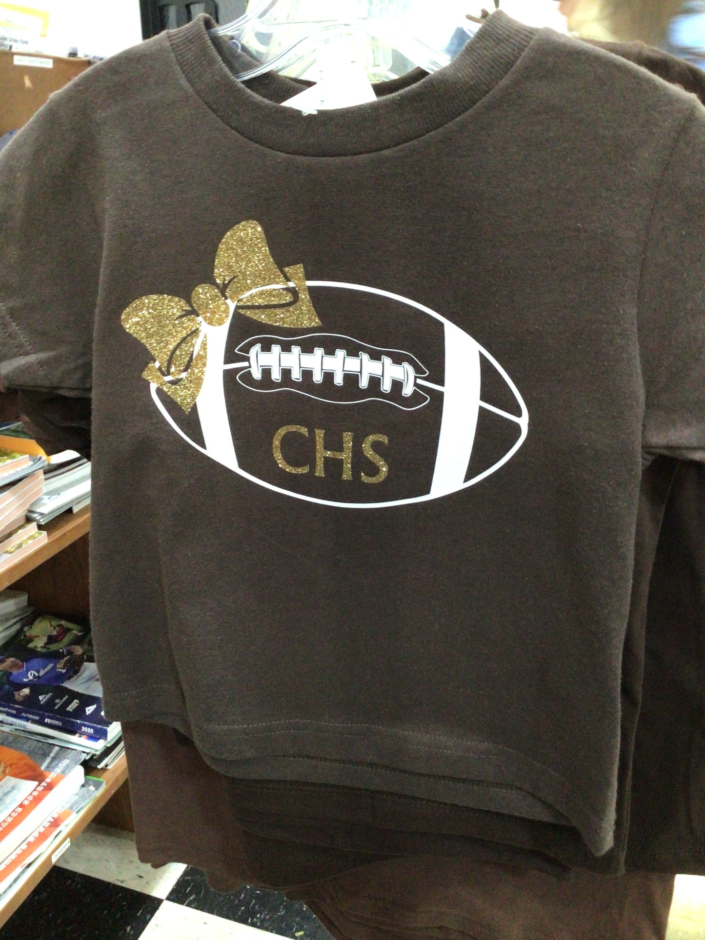 Central - Youth Girls Football Bow Tee