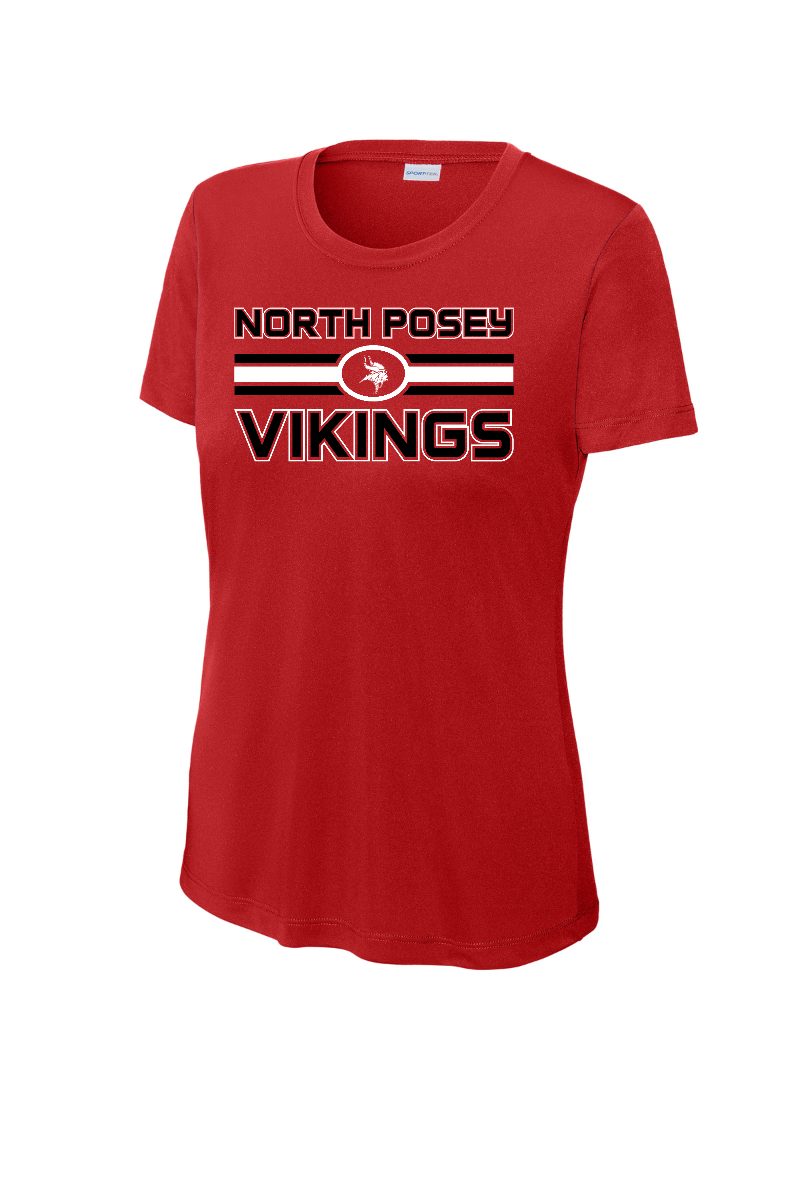 North Posey - Ladies Dri Fit Big Stripes Tee