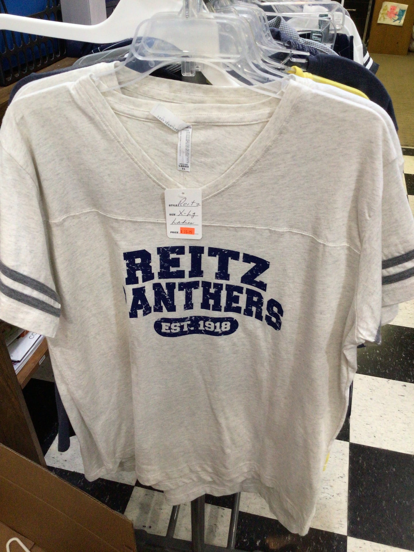 Reitz - Distressed EST. S/S Football Tee