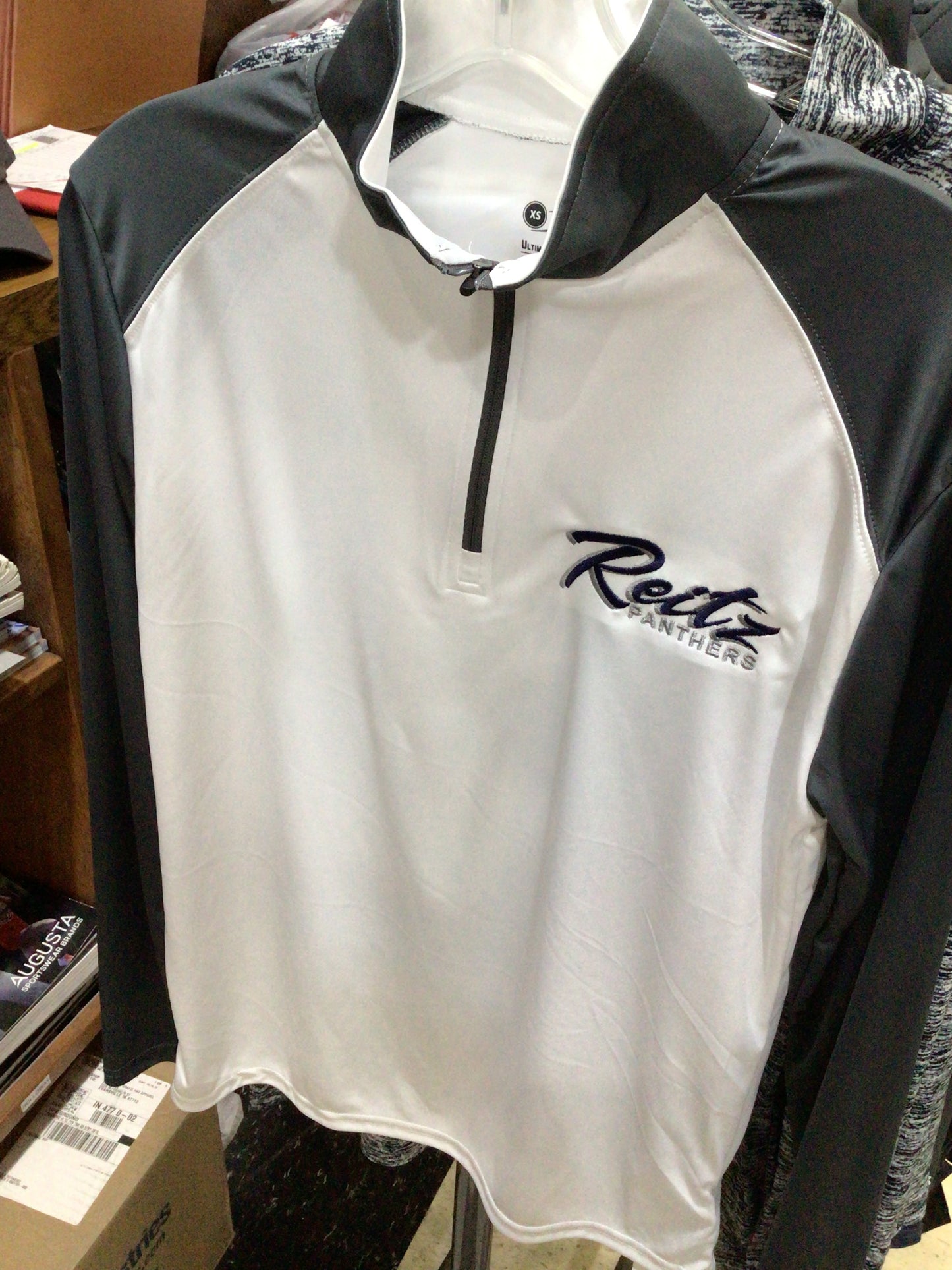 Reitz - Panthers White/Gray Badger 1/4 Zip