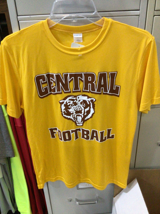 Central - Youth Bear Head Football Dri Fit Tee