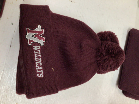 Mount Vernon - Pom Pom Beanie Maroon