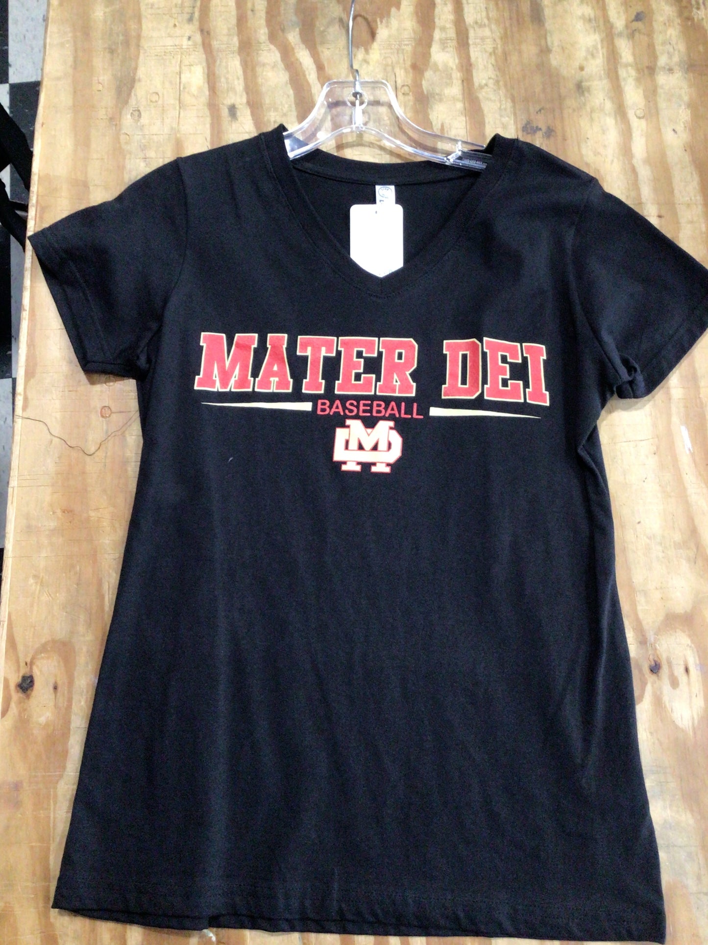 Mater Dei - Ladies Baseball LAT V-Neck Tee