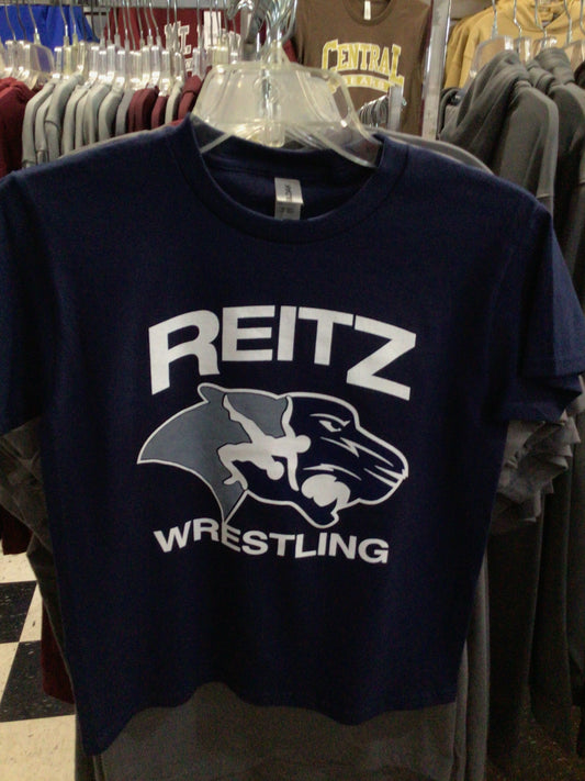 Reitz - Youth Panther Head Wrestling Gildan S/S