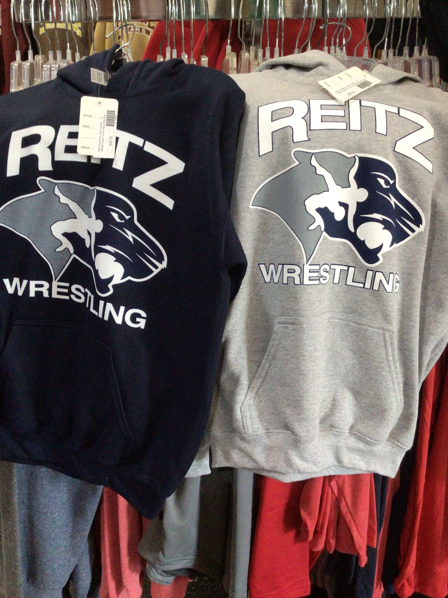 Reitz - Youth Panther Head Wrestling Gildan Hoodie