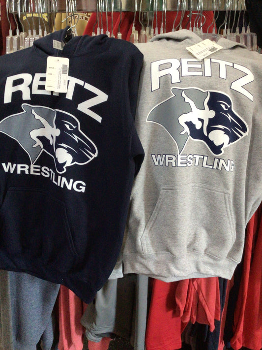 Reitz - Youth Panther Head Wrestling Gildan Hoodie