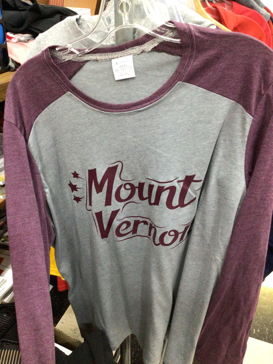 Mt. Vernon - Ladies Baseball Tee Star Logo
