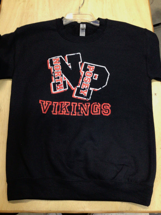 North Posey - NP Vikings Dist. Gildan Heavy Crew