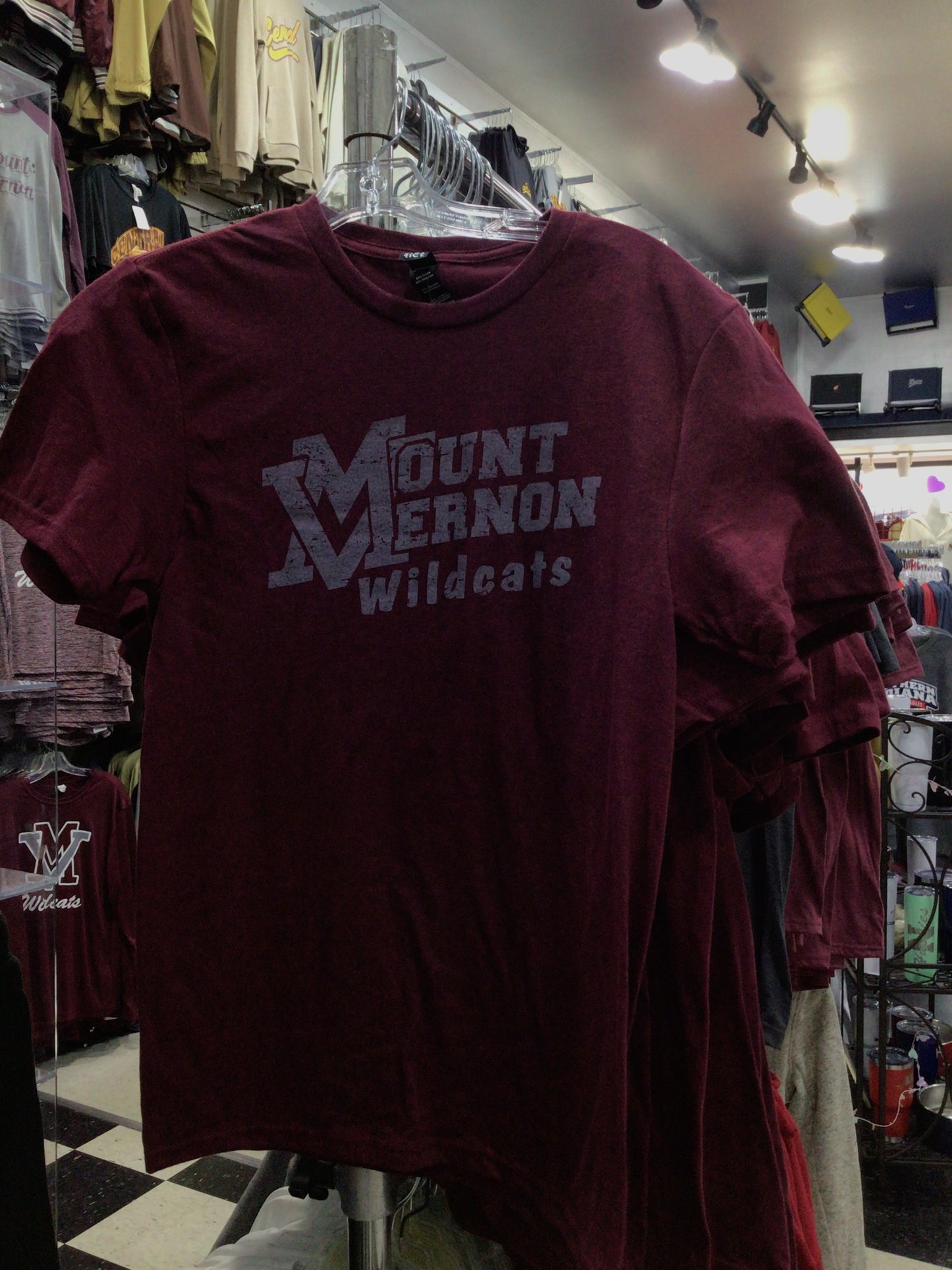 Mt. Vernon - Distressed MV Wildcats DT S/S Tee