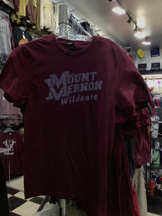 Mt. Vernon - Distressed MV Wildcats DT S/S Tee