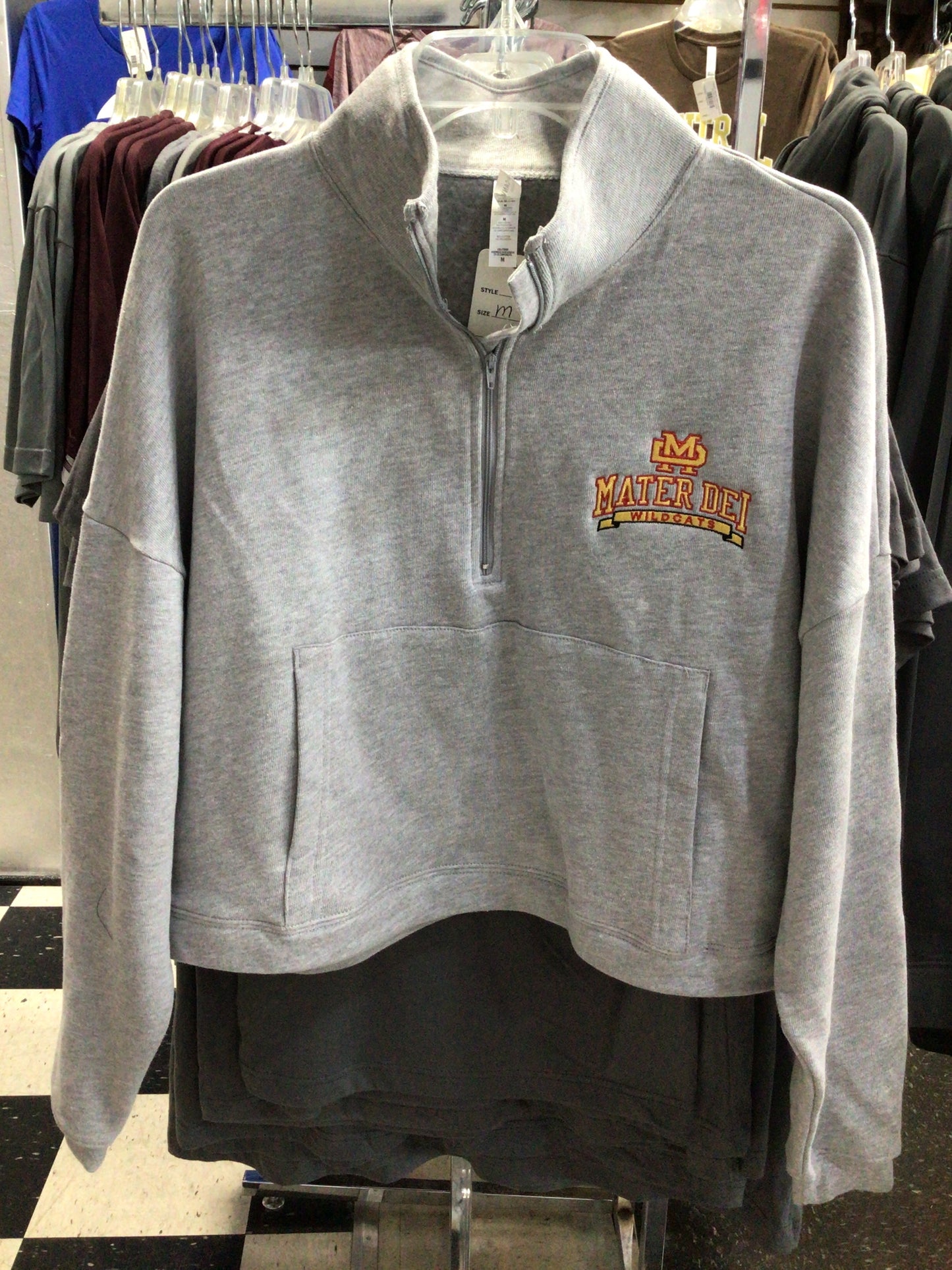 Mater Dei - Bella Canvas Arch 1/2 Zip