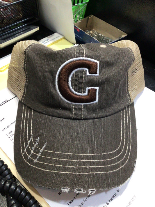 Central - Big C Mega Cap Herringbone Trucker