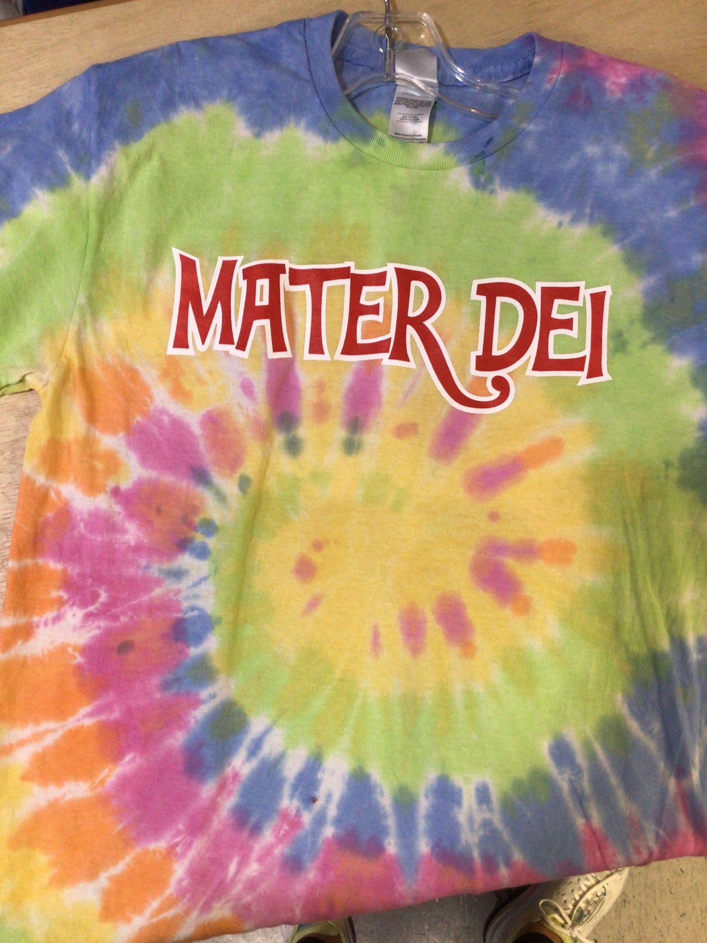 Mater Dei -  CT Red/White Outline Tye Dye S/S Tee
