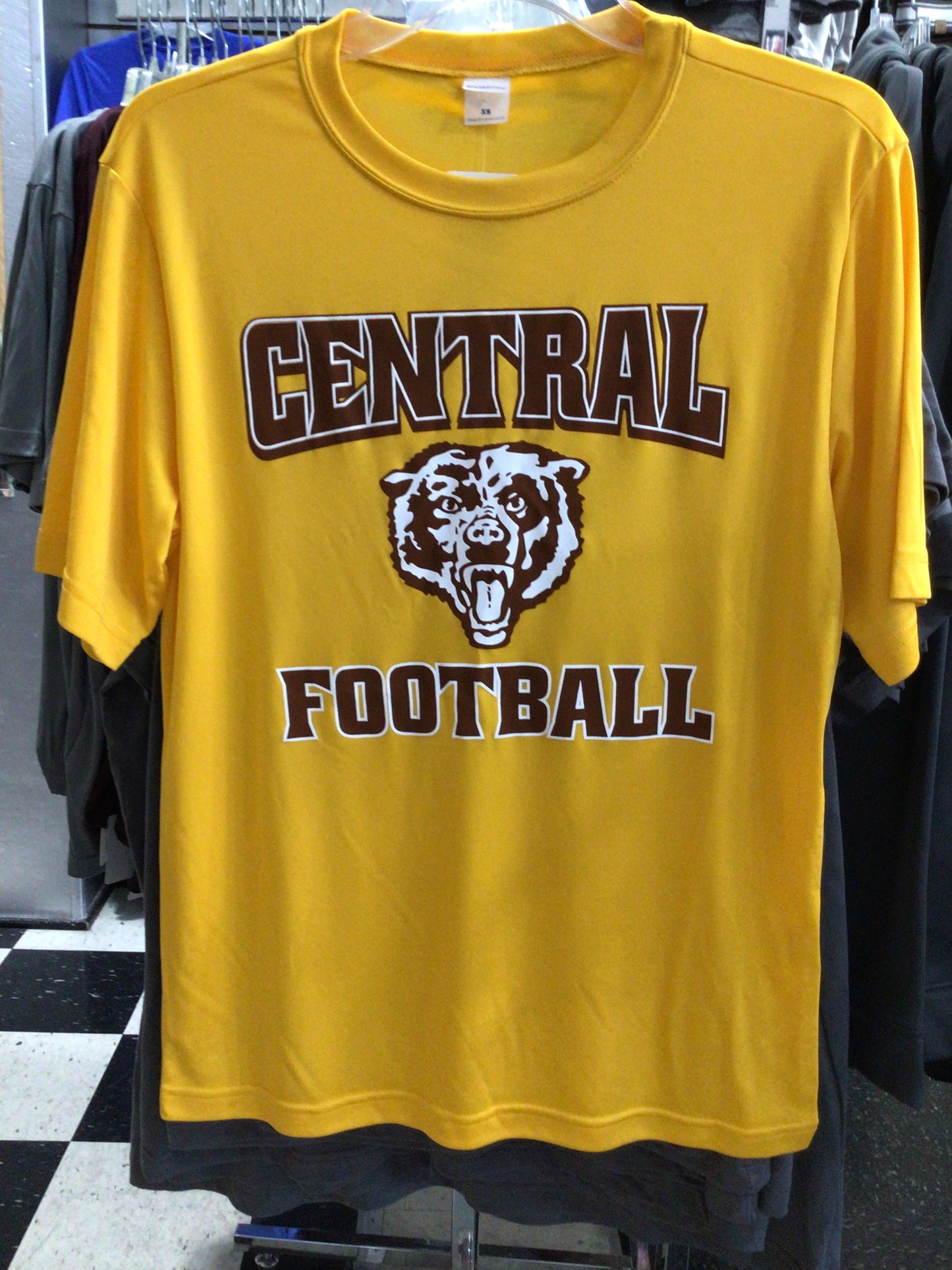 Central - Football Bear Head Dri Fit Tee