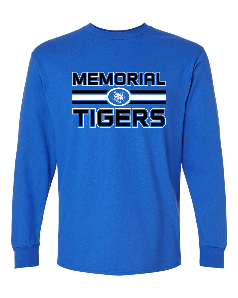 Memorial - Big Stripes Gildan Long Sleeve