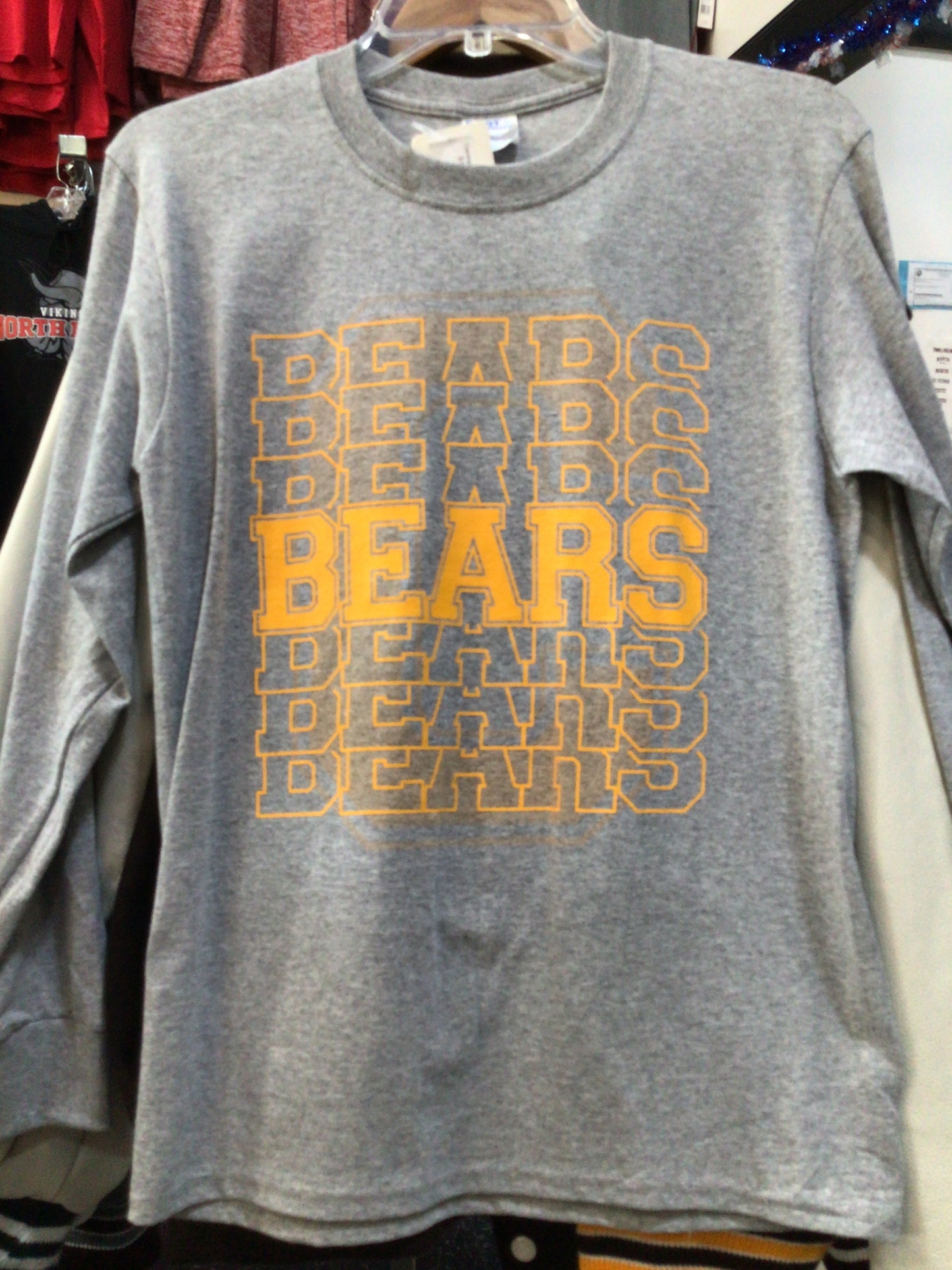 Central - Youth P + C Bears Repeat L/S Tee