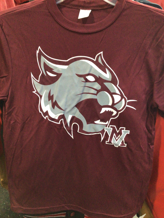 Mt. Vernon - Youth Wildcat Head Dri Fit Tee